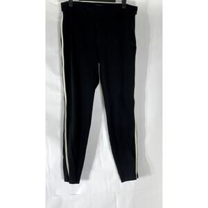 WHITE HOUSE BLACK MARKET Women's Black-White Striped The Skinny Pant SZ 8